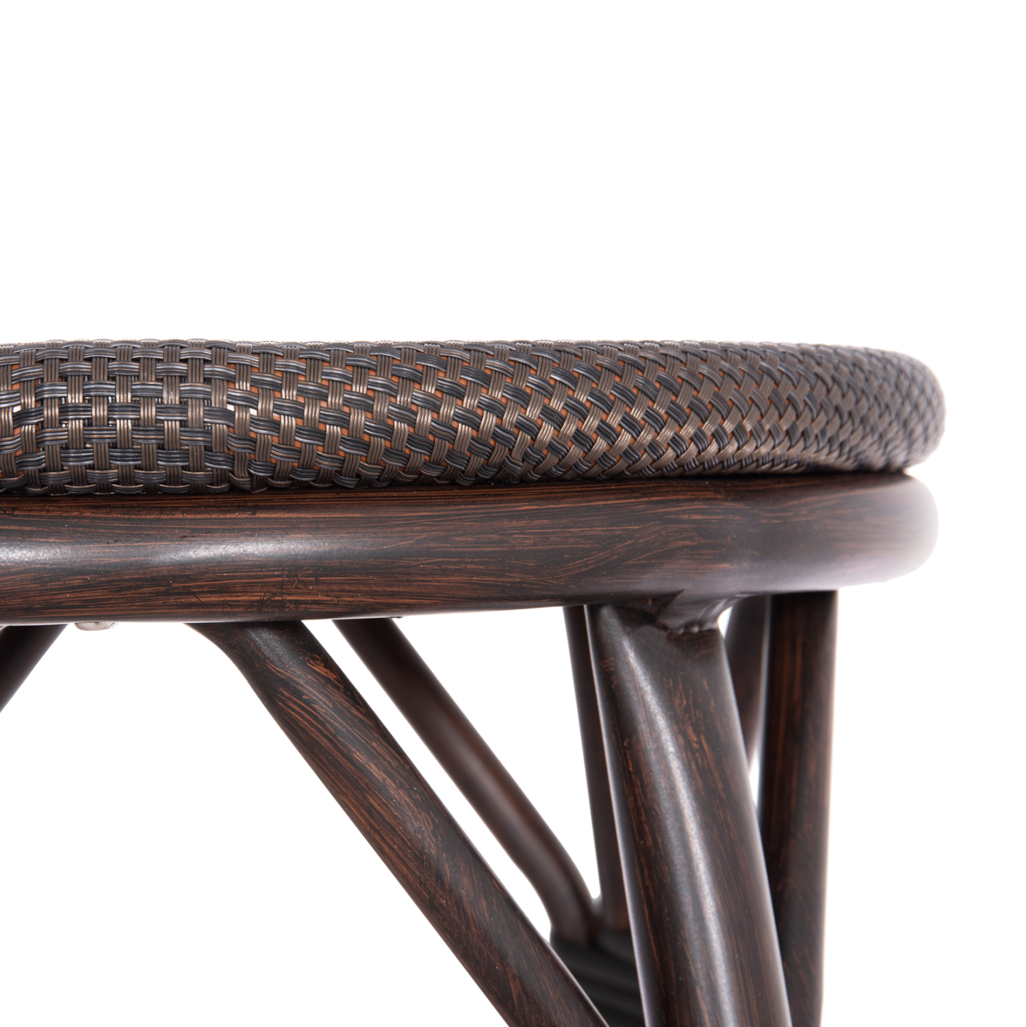 ΣΚΑΜΠΟ ΑΛΟΥΜΙΝΙΟΥ ΜΕΣ.ΥΨΟΥΣ CHINO BAMBOO LOOK & TEXTILENE ΚΑΦΕ 43x43x65Υεκ