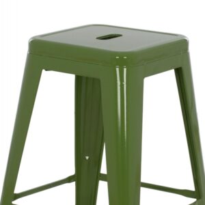 ΣΚΑΜΠΟ ΜΕΣΑΙΟΥ ΥΨΟΥΣ ΜΕΤΑΛΛΙΚΟ ΣΕ LIGHT OLIVE GREEN 43x43x67Υεκ.
