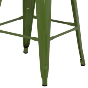 ΣΚΑΜΠΟ ΜΕΣΑΙΟΥ ΥΨΟΥΣ ΜΕΤΑΛΛΙΚΟ ΣΕ LIGHT OLIVE GREEN 43x43x67Υεκ.