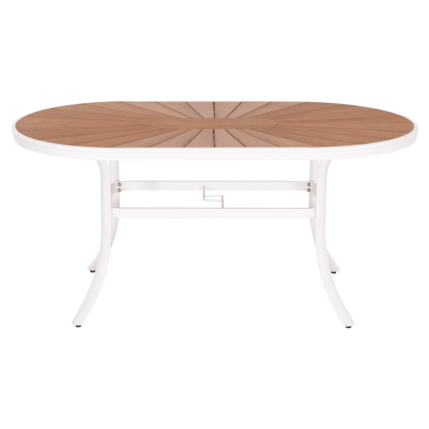 ΤΡΑΠΕΖΙ ΕΞΩΤ.ΧΩΡΟΥ TELAMO ΑΛΟΥΜΙΝΙΟ ΛΕΥΚΟ & POLYWOOD 160X90Χ73.5Υεκ.