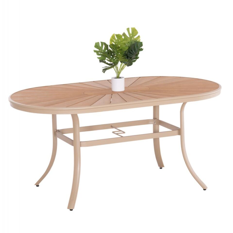 ΤΡΑΠΕΖΙ ΕΞΩΤ.ΧΩΡΟΥ TELAMO ΑΛΟΥΜΙΝΙΟ ΣΑΜΠΑΝΙ & POLYWOOD 160X90Χ73.5Υεκ.