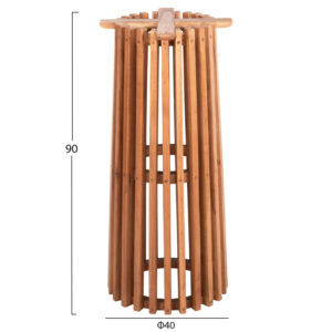 ΒΑΣΗ BAR STAND ΕΣΩΤ.ΧΩΡΟΥ ΜΕΣ.ΥΨΟΥΣ ΣΤΡΟΓΓΥΛΗ MINDI ΞΥΛΟ ΣΕ ΦΥΣΙΚΟ Φ40x90Υεκ.