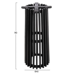 ΒΑΣΗ BAR STAND ΕΣΩΤ.ΧΩΡΟΥ ΜΕΣ.ΥΨΟΥΣ ΣΤΡΟΓΓΥΛΗ MINDI ΞΥΛΟ ΣΕ ΜΑΥΡΟ Φ40x90Υεκ.