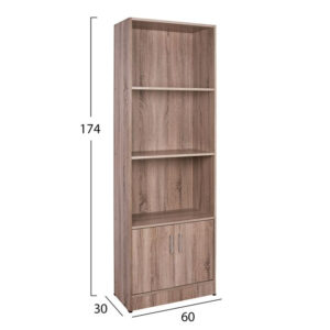 ΒΙΒΛΙΟΘΗΚΗ ΜΕΛΑΜΙΝΗΣ ΣΕ ΧΡΩΜΑ SONAMA 60x30x174Υεκ.