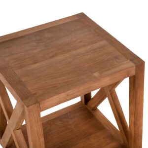ΒΟΗΘΗΤΙΚΟ ΤΡΑΠΕΖΑΚΙ ΤΕΤΡΑΓΩΝΟ ΜΕ ΧΩΡΟ ΑΠΟΘΗΚΕΥΣΗΣ-ΞΥΛΟ ΤΕΑΚ 45,5x45,5x52Υ εκ.