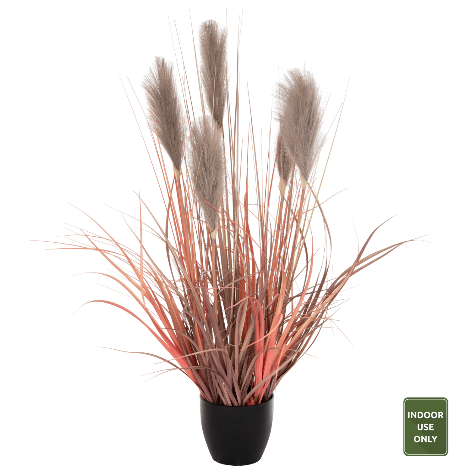 ΔΙΑΚΟΣΜΗΤΙΚΟ ΣΥΝΘΕΤΙΚΟ ΦΥΤΟ ΣΕ ΓΛΑΣΤΡΑ ME GRASS+FEATHERS Φ14,5x12,5-86Υεκ.