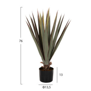 ΔΙΑΚΟΣΜΗΤΙΚΟ ΣΥΝΘΕΤΙΚΟ ΦΥΤΟ SISAL AGAVE ΣΕ ΓΛΑΣΤΡΑ Φ13,5x13-76Υεκ.