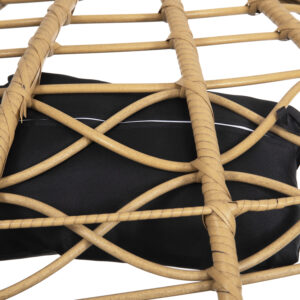 ΔΙΠΛΗ ΚΡΕΜΑΣΤΗ ΦΩΛΙΑ ME ΥΠΟΠΟΔΙΟ ΜΠΕΖ ΣΥΝΘ.RATTAN-ΓΚΡΙ ΜΕΤΑΛ.ΣΚΕΛΕΤΟΣ Φ120x200Υεκ