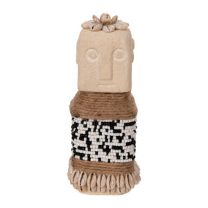 ΕΠΙΤΡΑΠΕΖΙΟ ΑΓΑΛΜΑΤΙΔΙΟ ΛΕΥΚΟ PARAS STONE-ΧΑΝΤΡΕΣ-SEAGRASS ΣΧΟΙΝΙ 7x7x17Υεκ.