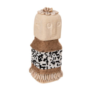 ΕΠΙΤΡΑΠΕΖΙΟ ΑΓΑΛΜΑΤΙΔΙΟ ΛΕΥΚΟ PARAS STONE-ΧΑΝΤΡΕΣ-SEAGRASS ΣΧΟΙΝΙ 7x7x17Υεκ.