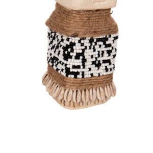 ΕΠΙΤΡΑΠΕΖΙΟ ΑΓΑΛΜΑΤΙΔΙΟ ΛΕΥΚΟ PARAS STONE-ΧΑΝΤΡΕΣ-SEAGRASS ΣΧΟΙΝΙ 7x7x17Υεκ.