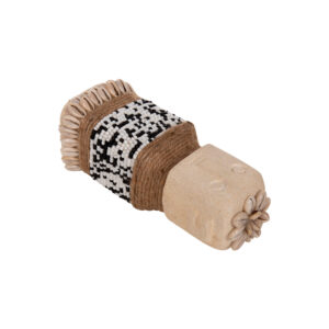 ΕΠΙΤΡΑΠΕΖΙΟ ΑΓΑΛΜΑΤΙΔΙΟ ΛΕΥΚΟ PARAS STONE-ΧΑΝΤΡΕΣ-SEAGRASS ΣΧΟΙΝΙ 7x7x17Υεκ.