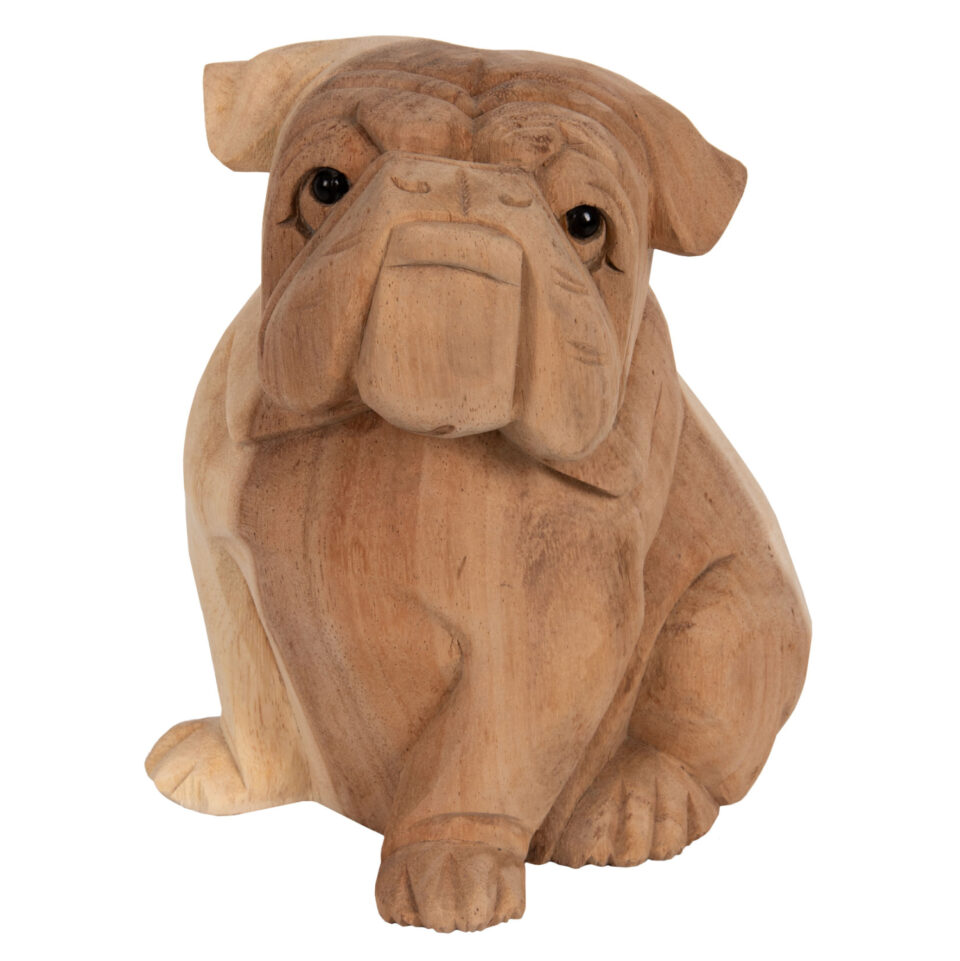 ΕΠΙΤΡΑΠΕΖΙΟ ΔΙΑΚΟΣΜΗΤΙΚΟ BULLDOG ΞΥΛΟ SUAR ΣΕ ΦΥΣΙΚΟ ΧΡΩΜΑ 18x14x20Y εκ.
