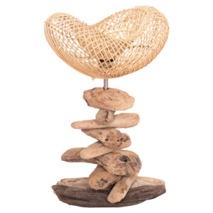 ΕΠΙΤΡΑΠΕΖΙΟ ΔΙΑΚΟΣΜΗΤΙΚΟ ΦΩΤΙΣΤΙΚΟ DRIFTWOOD & RATTAN 32x30x53Υεκ.
