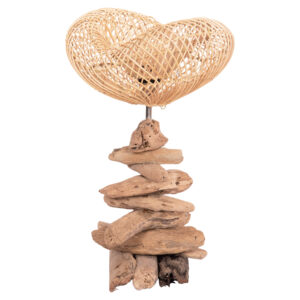 ΕΠΙΤΡΑΠΕΖΙΟ ΔΙΑΚΟΣΜΗΤΙΚΟ ΦΩΤΙΣΤΙΚΟ DRIFTWOOD & RATTAN 32x30x53Υεκ.