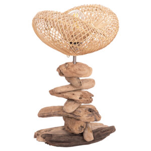 ΕΠΙΤΡΑΠΕΖΙΟ ΔΙΑΚΟΣΜΗΤΙΚΟ ΦΩΤΙΣΤΙΚΟ DRIFTWOOD & RATTAN 32x30x53Υεκ.