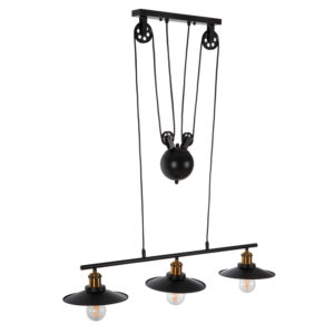 ΦΩΤΙΣΤΙΚΟ ΟΡΟΦΗΣ 3-ΦΩΤΟ ΜΕΤΑΛΛΟ ΣΕ ΜΑΥΡΟ ΧΡΩΜΑ 91x91x95,5Υεκ