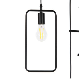 ΦΩΤΙΣΤΙΚΟ ΟΡΟΦΗΣ 4-ΦΩΤΟ ΜΑΥΡΑ ΜΕΤΑΛΛΙΚΑ ΣΧΗΜΑΤΑ 70x38x106Υ εκ.