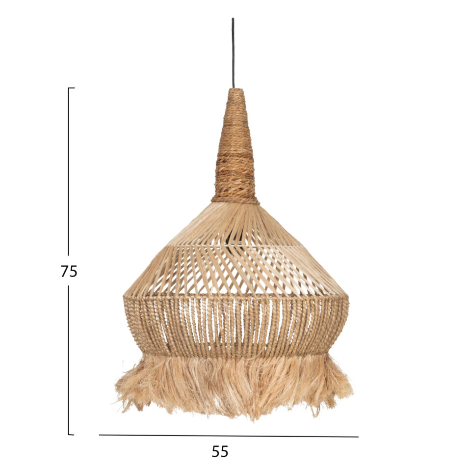 ΦΩΤΙΣΤΙΚΟ ΟΡΟΦΗΣ ΑΠΟ ΙΝΕΣ ΑΜΠΑΚΑ ΚΑΙ ΜΠΑΝΑΝΑΣ ΣΕ ΦΥΣΙΚΟ 55x55x75Yεκ.FB97774