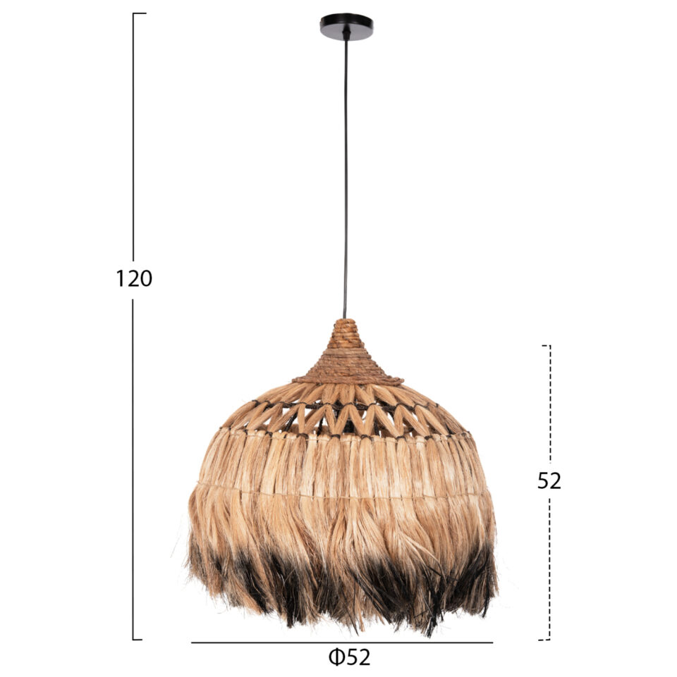 ΦΩΤΙΣΤΙΚΟ ΟΡΟΦΗΣ ΑΠΟ ΙΝΕΣ ΑΜΠΑΚΑ ΣΕ ΦΥΣΙΚΟ ΚΑΙ ΜΑΥΡΟ ΧΡΩΜΑ Φ52x52-120Yεκ.FB97761