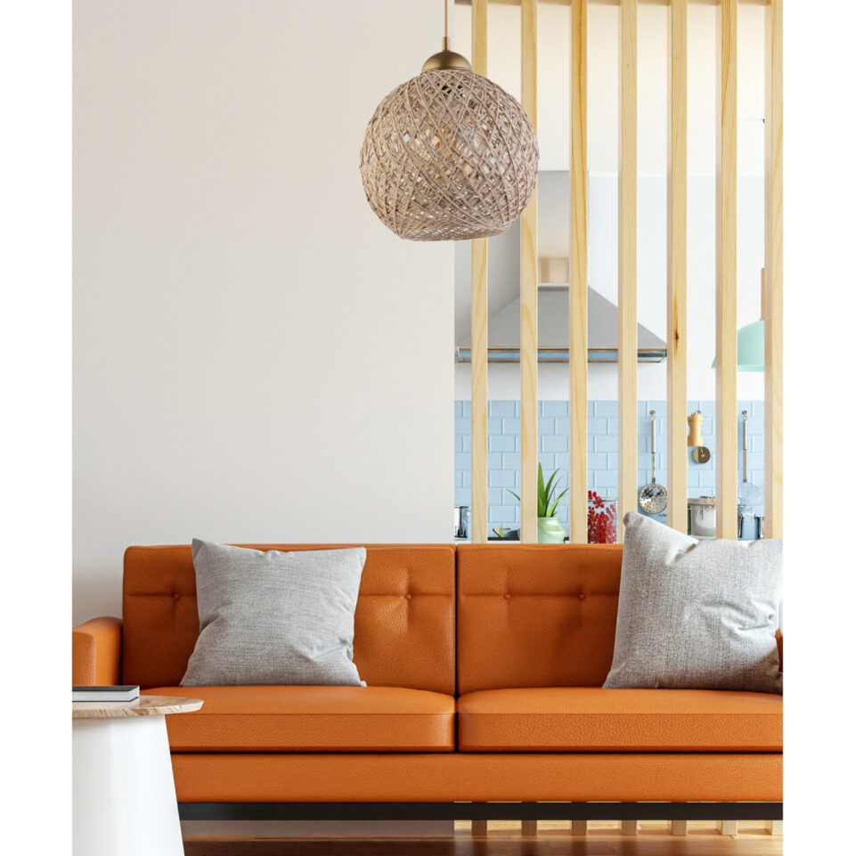 ΦΩΤΙΣΤΙΚΟ ΟΡΟΦΗΣ ΕΣΩΤΕΡΙΚΟΥ ΧΩΡΟΥ ΚΡΕΜΑΣΤΟ ΑΠΟ ΣΧΟΙΝΙ ΜΠΕΖ Φ22x55Υ εκ.