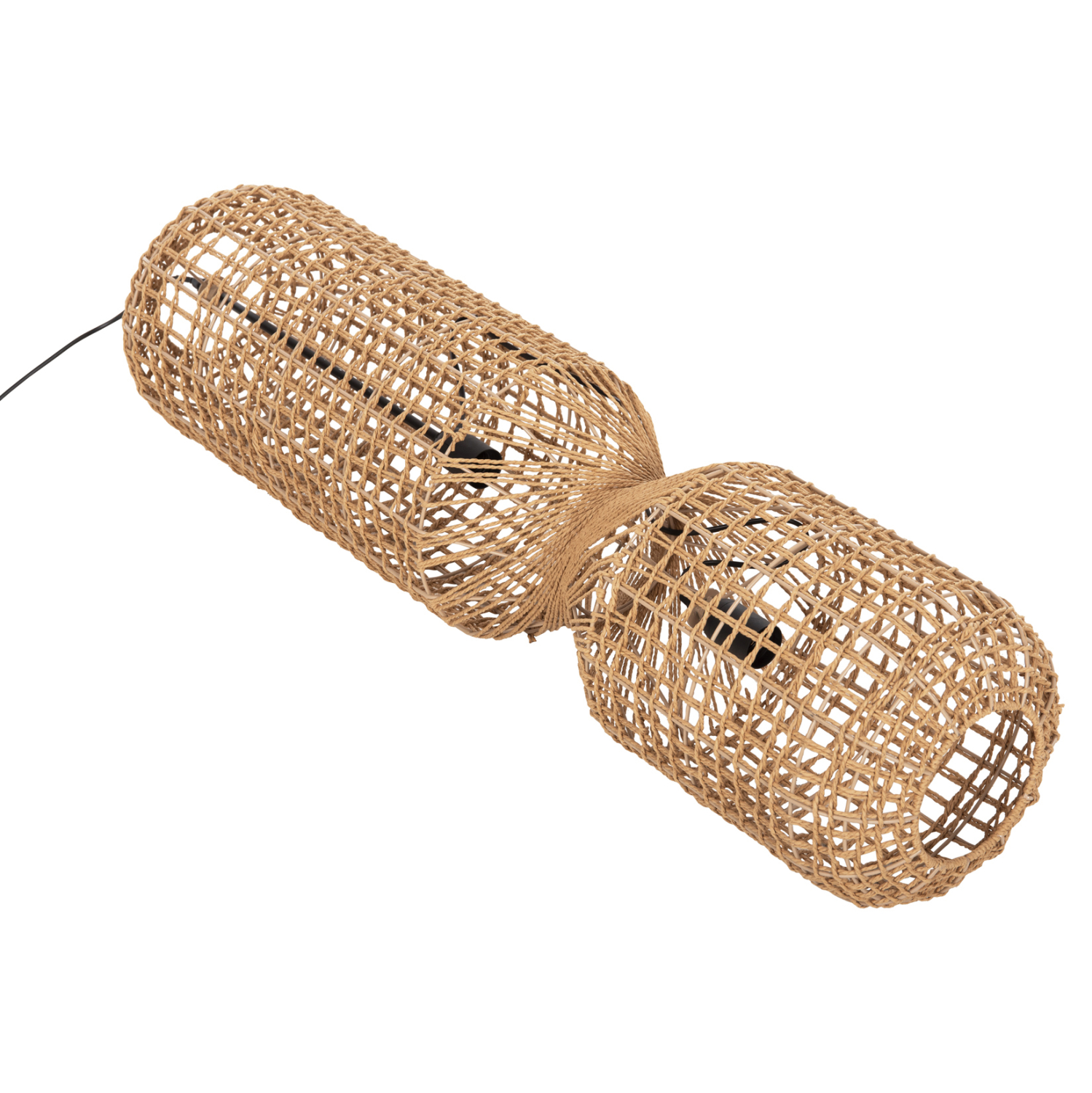 ΦΩΤΙΣΤΙΚΟ ΟΡΟΦΗΣ ΚΡΕΜΑΣΤΟ ΚΥΛΙΝΔΡΙΚΟ ΑΠΟ PAPER ROPE ΜΠΕΖ-2 ΛΑΜΠΕΣ Φ25x100-160Υεκ.