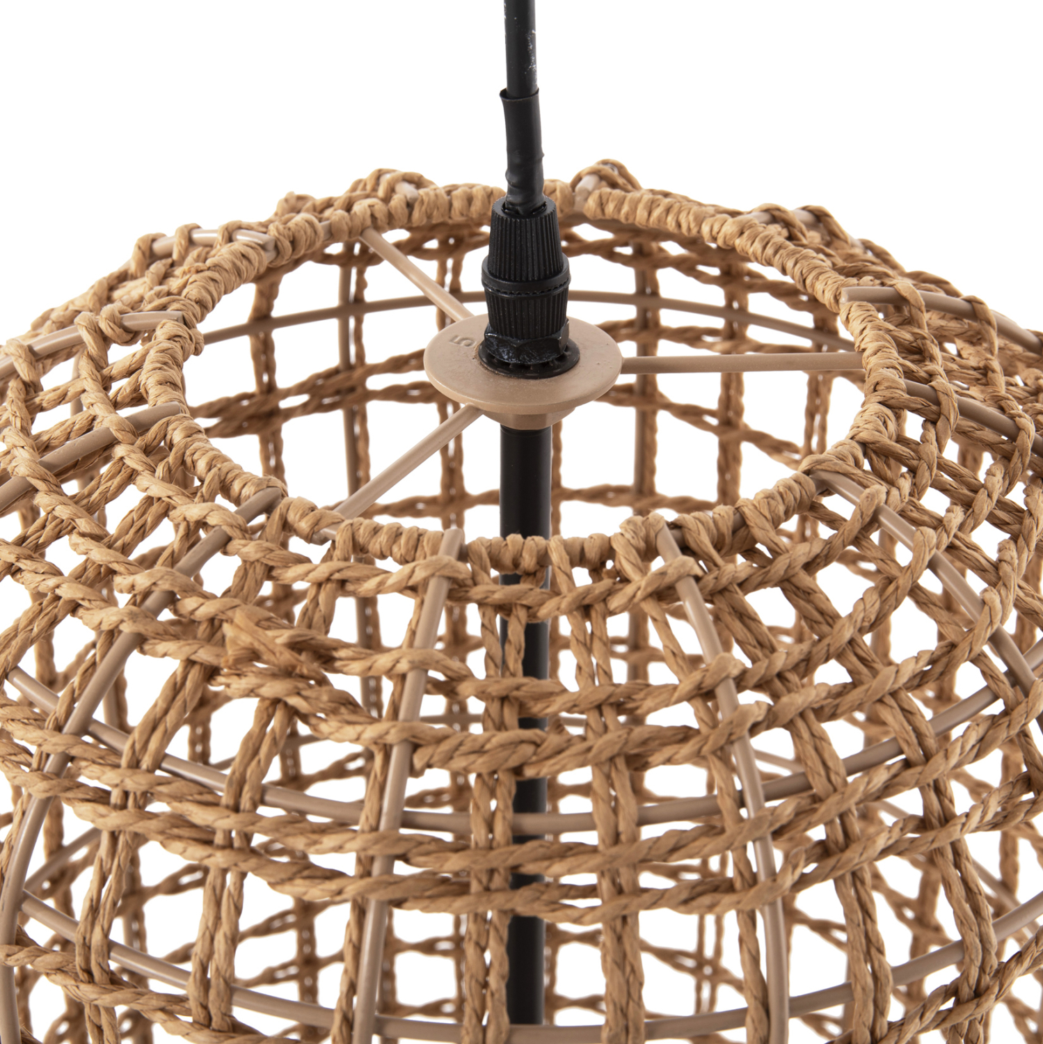 ΦΩΤΙΣΤΙΚΟ ΟΡΟΦΗΣ ΚΡΕΜΑΣΤΟ ΚΥΛΙΝΔΡΙΚΟ ΑΠΟ PAPER ROPE ΜΠΕΖ-2 ΛΑΜΠΕΣ Φ25x100-160Υεκ.