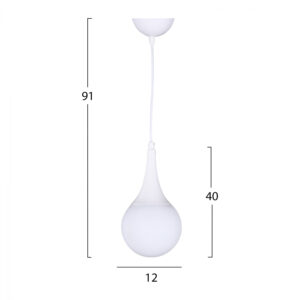 ΦΩΤΙΣΤΙΚΟ ΟΡΟΦΗΣ ΛΕΥΚΟ 12x91 εκ.