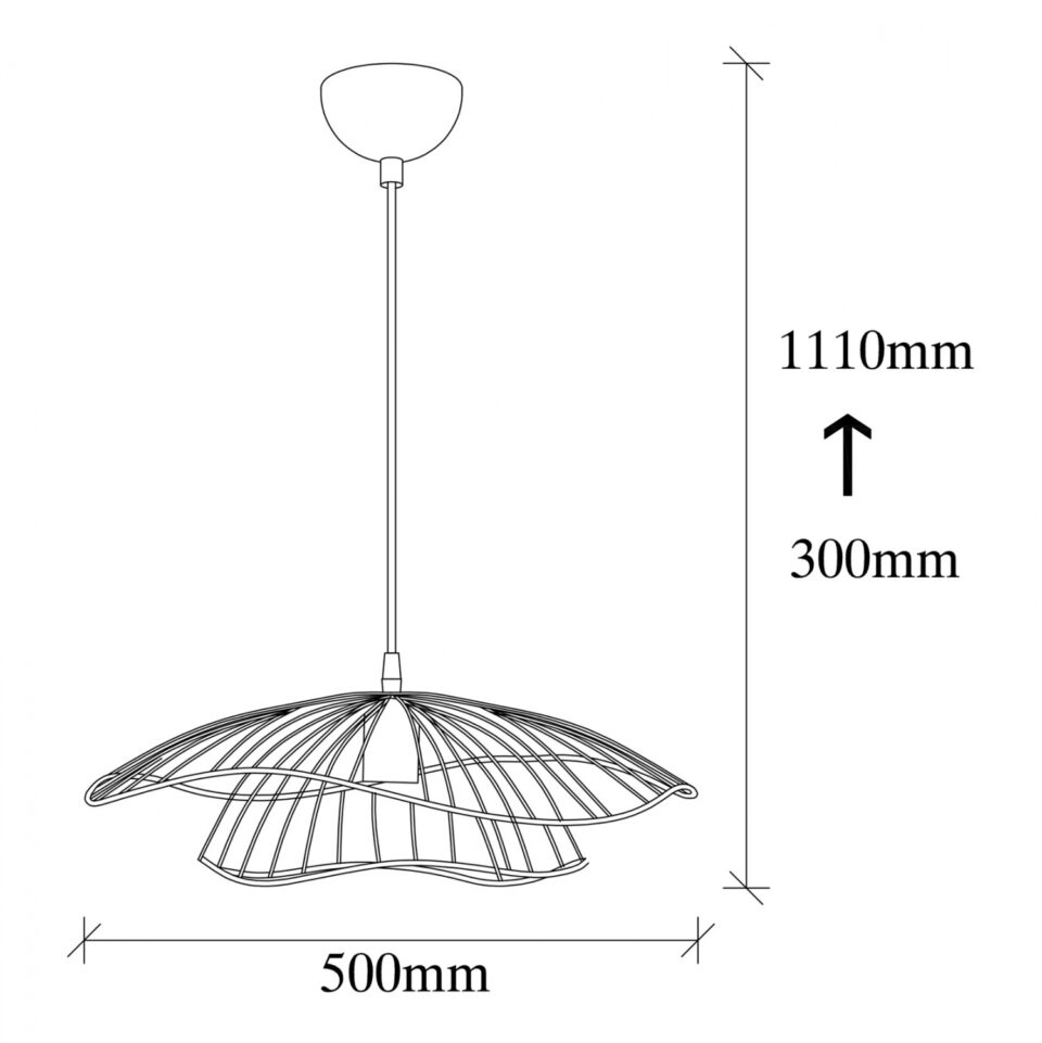 ΦΩΤΙΣΤΙΚΟ ΟΡΟΦΗΣ ΜΕΤΑΛΛΙΚΟ ΚΡΕΜΑΣΤΟ ΧΡΥΣΟ ΟΞΥΝΤΕ Φ50x111 εκ.