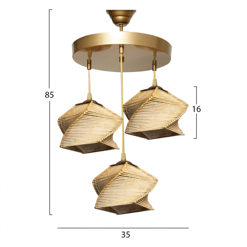 ΦΩΤΙΣΤΙΚΟ ΟΡΟΦΗΣ ΕΣΩΤΕΡΙΚΟΥ ΧΩΡΟΥ ΣΕ ΦΥΣΙΚΟ ΧΡΩΜΑ 35x35x85 εκ.