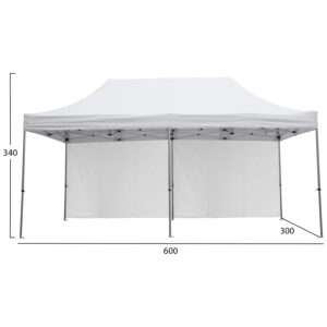 GAZEBO ΕΠΑΓΓΕΛΜΑΤΙΚΟ ΒΑΡΕΩΣ ΤΥΠΟΥ ΠΤΥΣΣΟΜΕΝΟ ΑΛΟΥΜΙΝΙΟΥ 3x6x3,4Yμ
