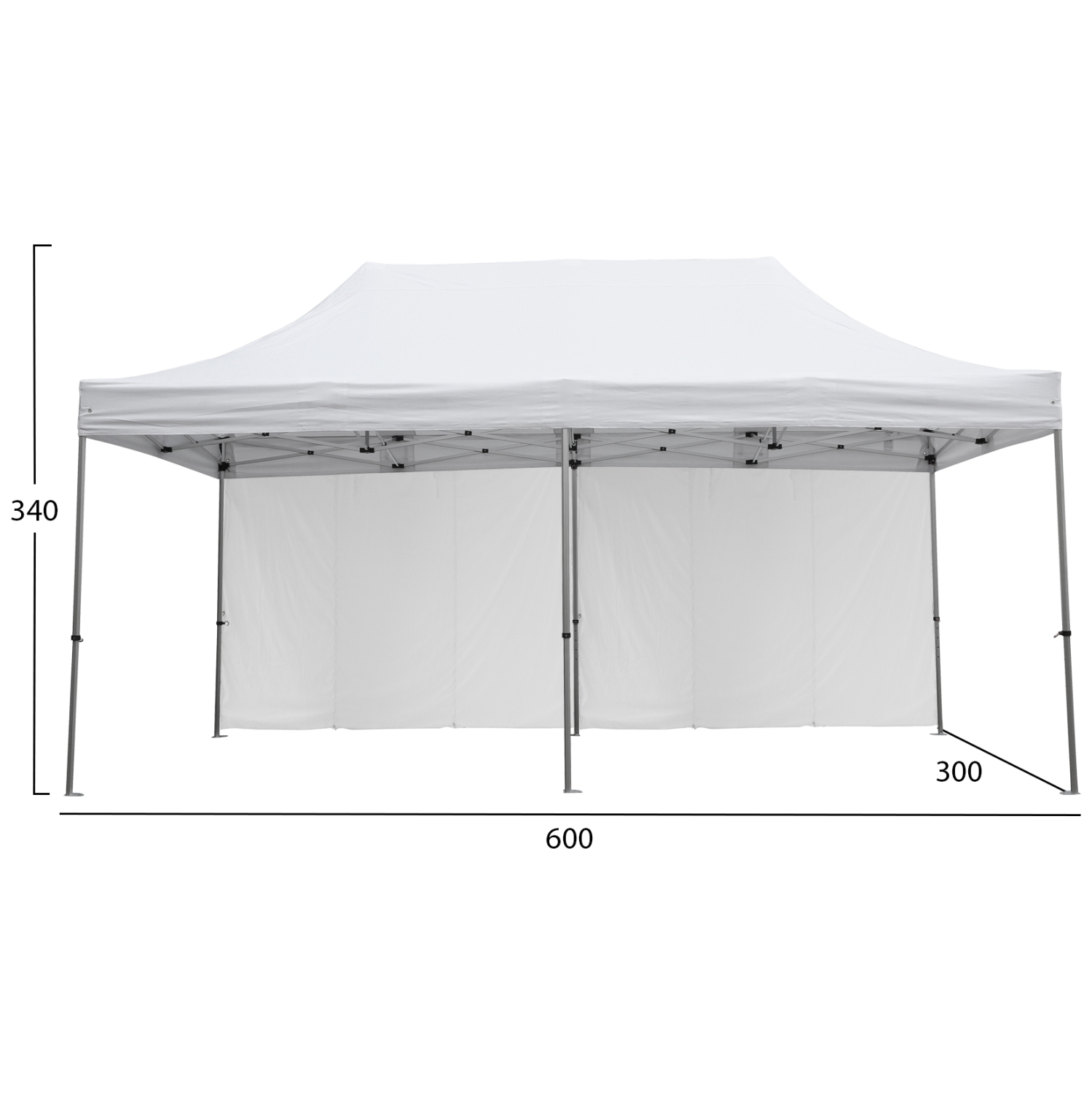 GAZEBO ΕΠΑΓΓΕΛΜΑΤΙΚΟ ΒΑΡΕΩΣ ΤΥΠΟΥ ΠΤΥΣΣΟΜΕΝΟ ΑΛΟΥΜΙΝΙΟΥ 3x6x3,4Yμ