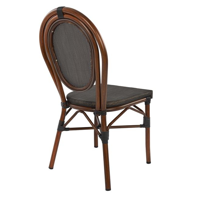 ΚΑΡΕΚΛΑ ΑΛΟΥΜΙΝΙΟΥ BAMBOO ΚΑΦΕ ΜΕ TEXTLINE 40,5x56,5x89,5 εκ.