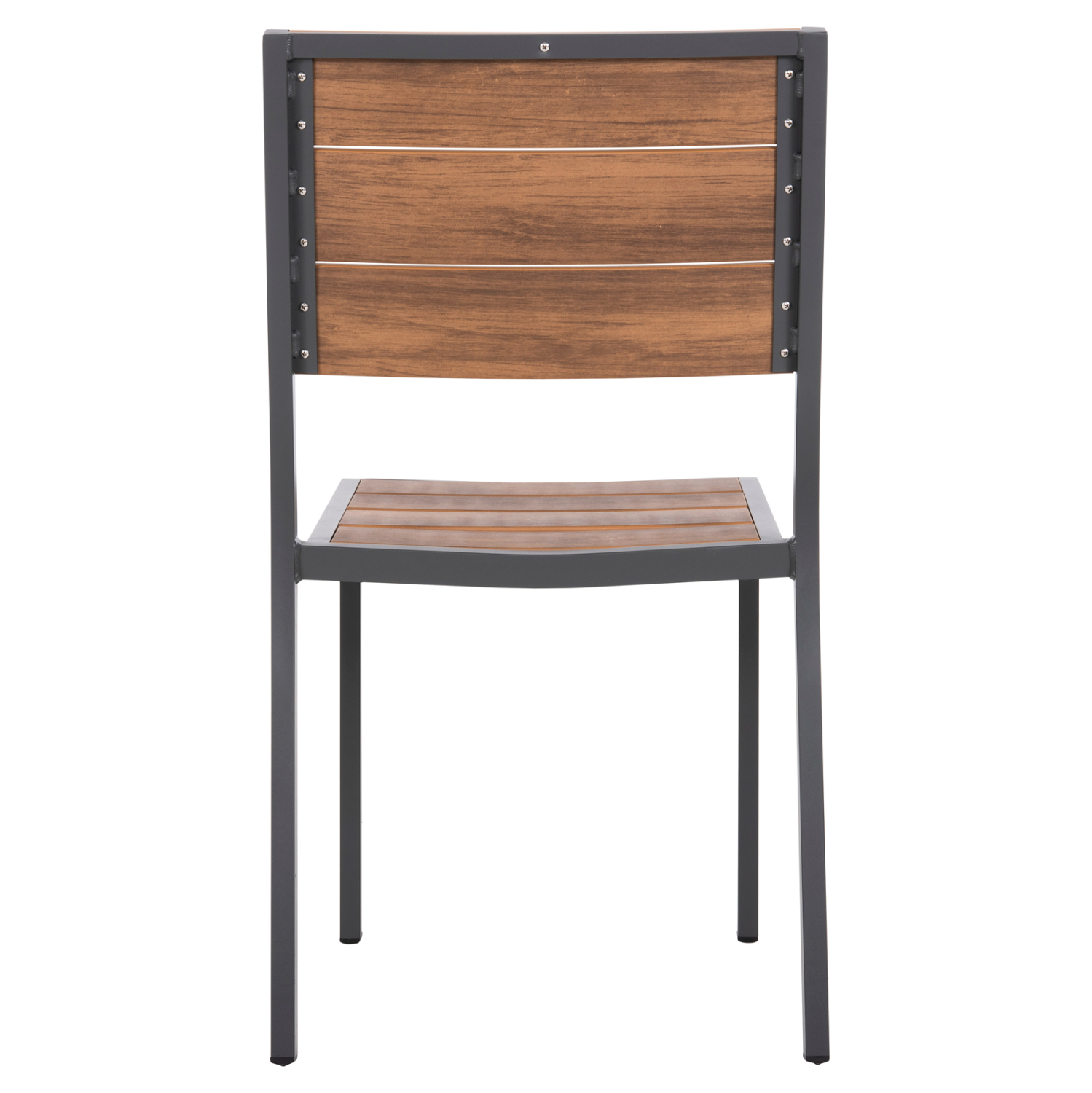 ΚΑΡΕΚΛΑ ΑΛΟΥΜΙΝΙΟΥ ΣΚΟΥΡΟ ΓΚΡΙ ΜΕ POLYWOOD 46x52x86Υεκ.