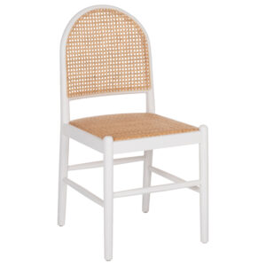 ΚΑΡΕΚΛΑ ΑΠΟ ΟΞΙΑ ΣΕ ΛΕΥΚΟ-RATTAN ΜΠΕΖ 43x50x87Yεκ.