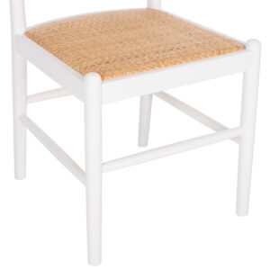 ΚΑΡΕΚΛΑ ΑΠΟ ΟΞΙΑ ΣΕ ΛΕΥΚΟ-RATTAN ΜΠΕΖ 43x50x87Yεκ.