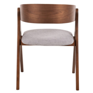 ΚΑΡΕΚΛΑ RUBBERWOOD ΣΕ ΚΑΡΥΔΙ-ΜΠΕΖ ΥΦΑΣΜΑ ΚΑΘΙΣΜΑ 56x55x78Yεκ.