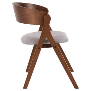 ΚΑΡΕΚΛΑ RUBBERWOOD ΣΕ ΚΑΡΥΔΙ-ΓΚΡΙ ΥΦΑΣΜΑ ΚΑΘΙΣΜΑ 56x55x78Yεκ.