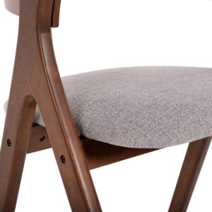 ΚΑΡΕΚΛΑ RUBBERWOOD ΣΕ ΚΑΡΥΔΙ-ΓΚΡΙ ΥΦΑΣΜΑ ΚΑΘΙΣΜΑ 56x55x78Yεκ.