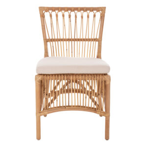 ΚΑΡΕΚΛΑ RATTAN ΣΕ ΦΥΣΙΚΟ-ΜΑΞΙΛΑΡΙ ΣΕ ΛΕΥΚΟ 53x58x91Υεκ.