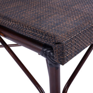 ΚΑΡΕΚΛΑ ΜΕΤΑΛΛΙΚΗ BAMBOO ΚΑΦΕ 54x62x89 εκ.