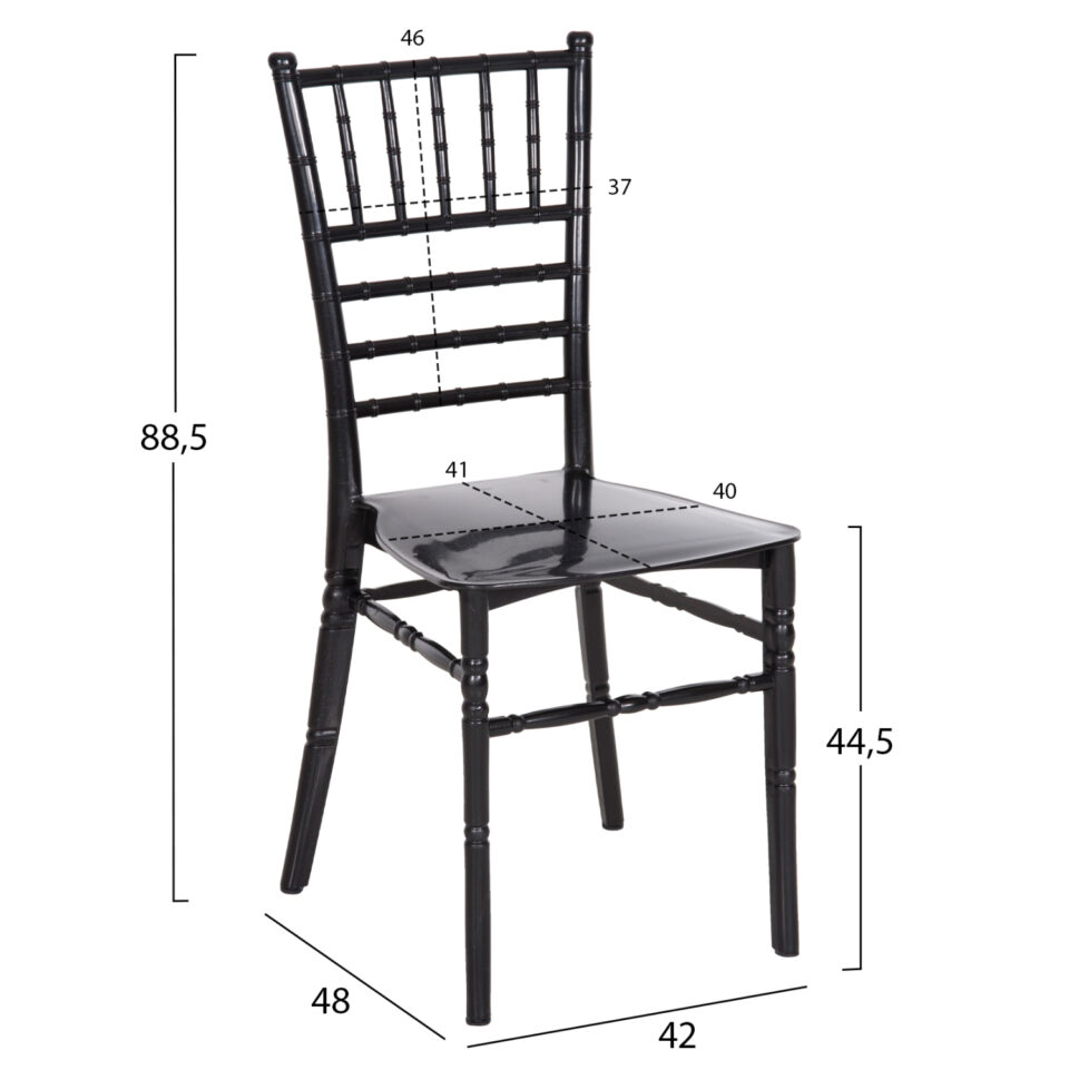 ΚΑΡΕΚΛΑ ΠΟΛΥΠΡΟΠΥΛΕΝΙΟΥ CATERING ΜΑΥΡΟ ΧΡΩΜΑ 42x48x88,5Υεκ.