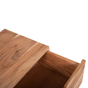 ΚΟΜΟΔΙΝΟ ΜΕ 2 ΣΥΡΤΑΡΙΑ ΜΑΣΙΦ ΞΥΛΟ ΑΚΑΚΙΑΣ-ΜΕΤΑΛΛΟ 45x35x56Yεκ.