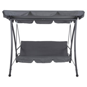 ΚΟΥΝΙΑ-ΚΡΕΒΑΤΙ 3ΘΕΣΙΑ ΜΕ ΣΚΙΑΣΤΡΟ ΜΕΤΑΛΛΟ&ΥΦΑΣΜΑ ΓΚΡΙ 200x120x164Υεκ.