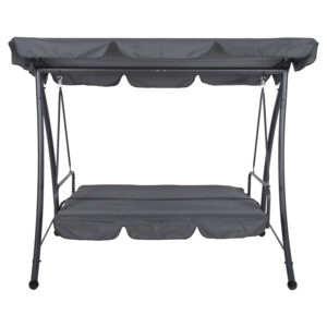 ΚΟΥΝΙΑ-ΚΡΕΒΑΤΙ 3ΘΕΣΙΑ ΜΕ ΣΚΙΑΣΤΡΟ ΜΕΤΑΛΛΟ&ΥΦΑΣΜΑ ΓΚΡΙ 200x120x164Υεκ.