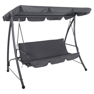 ΚΟΥΝΙΑ-ΚΡΕΒΑΤΙ 3ΘΕΣΙΑ ΜΕ ΣΚΙΑΣΤΡΟ ΜΕΤΑΛΛΟ&ΥΦΑΣΜΑ ΓΚΡΙ 200x120x164Υεκ.