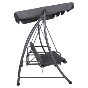 ΚΟΥΝΙΑ-ΚΡΕΒΑΤΙ 3ΘΕΣΙΑ ΜΕ ΣΚΙΑΣΤΡΟ ΜΕΤΑΛΛΟ&ΥΦΑΣΜΑ ΓΚΡΙ 200x120x164Υεκ.