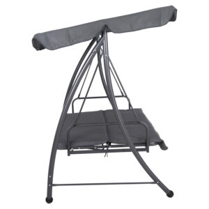 ΚΟΥΝΙΑ-ΚΡΕΒΑΤΙ 3ΘΕΣΙΑ ΜΕ ΣΚΙΑΣΤΡΟ ΜΕΤΑΛΛΟ&ΥΦΑΣΜΑ ΓΚΡΙ 200x120x164Υεκ.