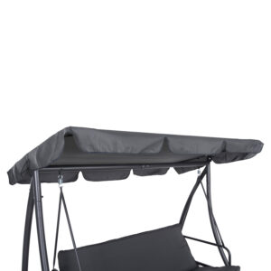 ΚΟΥΝΙΑ-ΚΡΕΒΑΤΙ 3ΘΕΣΙΑ ΜΕ ΣΚΙΑΣΤΡΟ ΜΕΤΑΛΛΟ&ΥΦΑΣΜΑ ΓΚΡΙ 200x120x164Υεκ.