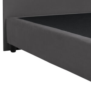 ΚΡΕΒΑΤΙ ΑΠΟ ΓΚΡΙ ΒΕΛΟΥΔΟ ΓΙΑ ΣΤΡΩΜΑ 150x200 εκ.